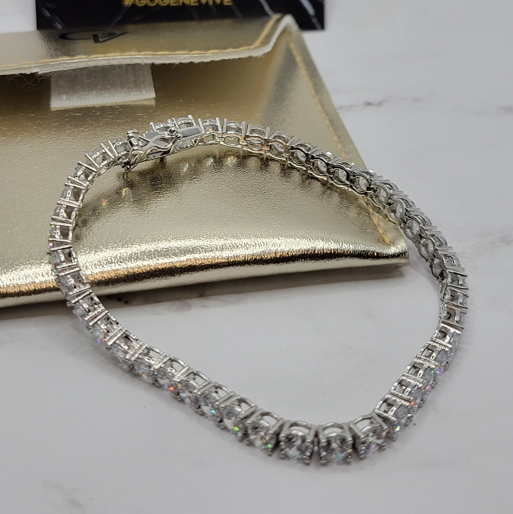 Genevive Silver Tennis Bracelet